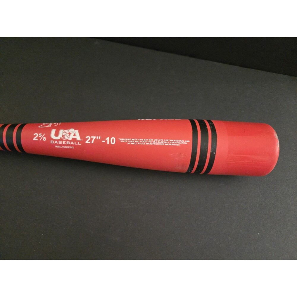 Victus Vibe Crayon USA Baseball Bat 27" 17 oz -10 VSBVIB10CU 2 5/8" Red Youth - Picture 3 of 11